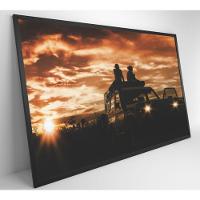 Quadro Por Do Sol No Carro 120x80 Cm Tecido Canvas - 7