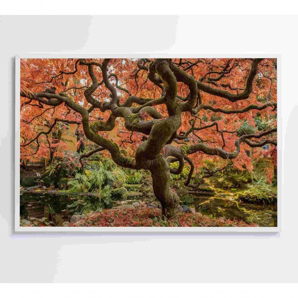 Quadro Sakura Rosa Outono 90x60 Cm Tecido Canvas - 2