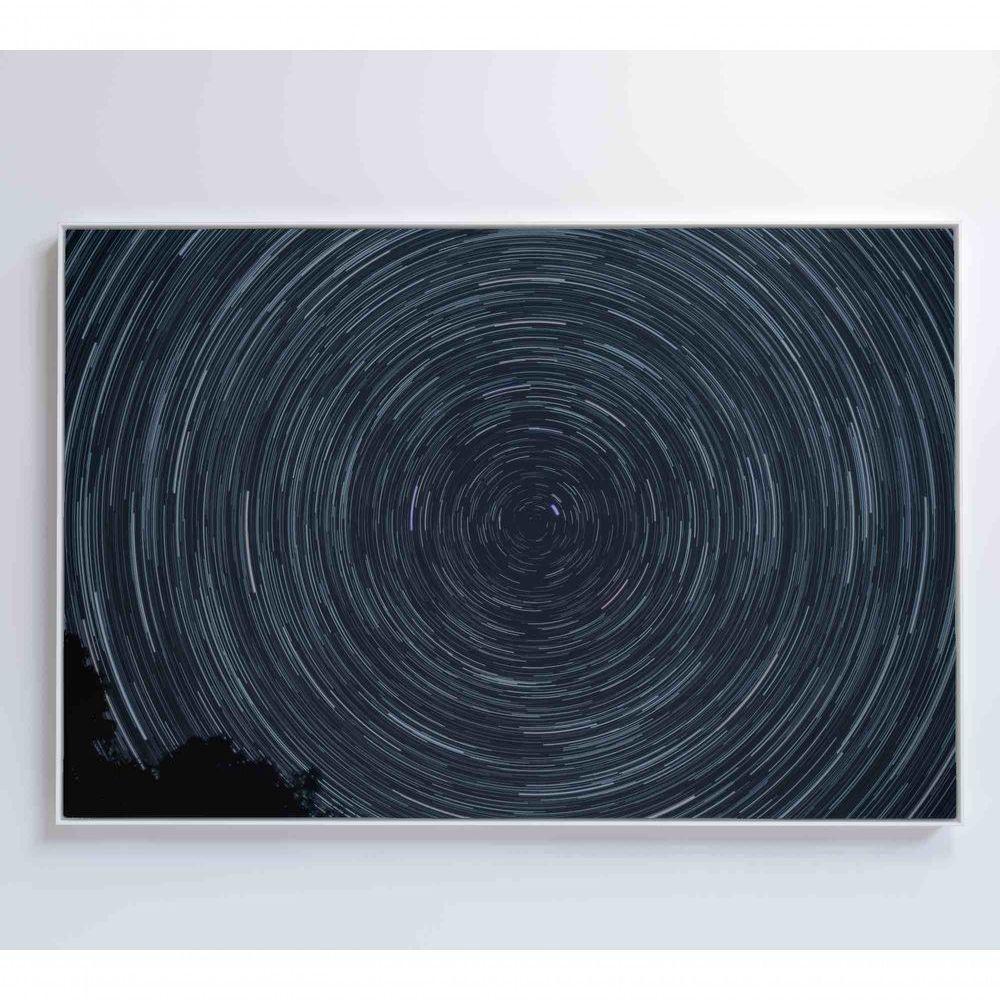 Quadro Abstrato Espiral Noturno 120x80 Cm Tecido Canvas - 1