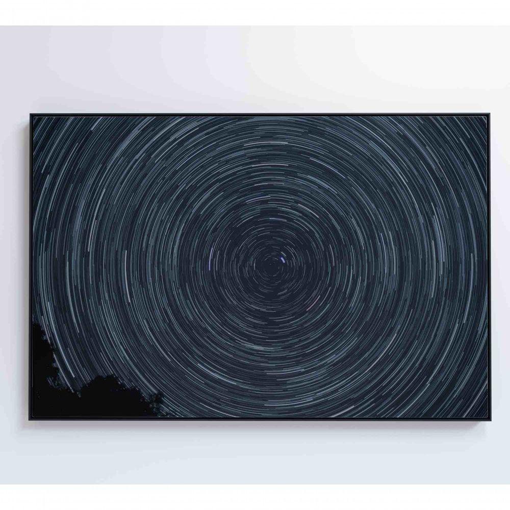 Quadro Abstrato Espiral Noturno 120x80 Cm Tecido Canvas - 2