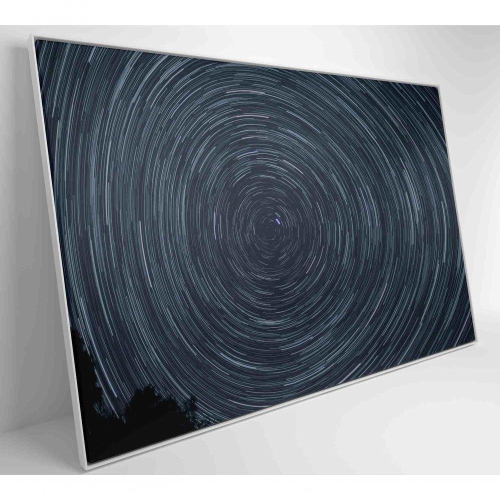 Quadro Abstrato Espiral Noturno 120x80 Cm Tecido Canvas - 6