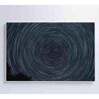 Quadro Abstrato Espiral Noturno 120x80 Cm Tecido Canvas - 1