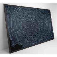 Quadro Abstrato Espiral Noturno 120x80 Cm Tecido Canvas