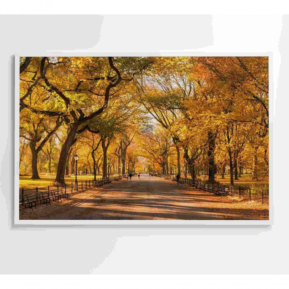 Quadro Central Park Outono 90x60 Cm Tecido Canvas - 1