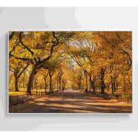 Quadro Central Park Outono 90x60 Cm Tecido Canvas - 3