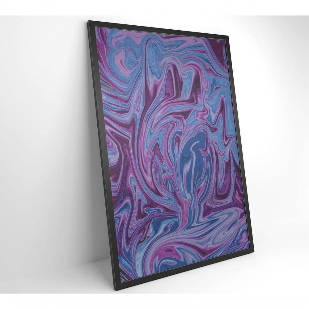 Quadro Abstrato Roxo 40x60 Cm Vidro Impresso - 5