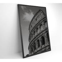 Quadro Coliseu Preto E Branco 60x90 Cm Tecido Canvas - 5