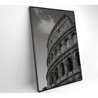 Quadro Coliseu Preto E Branco 60x90 Cm Tecido Canvas - 9