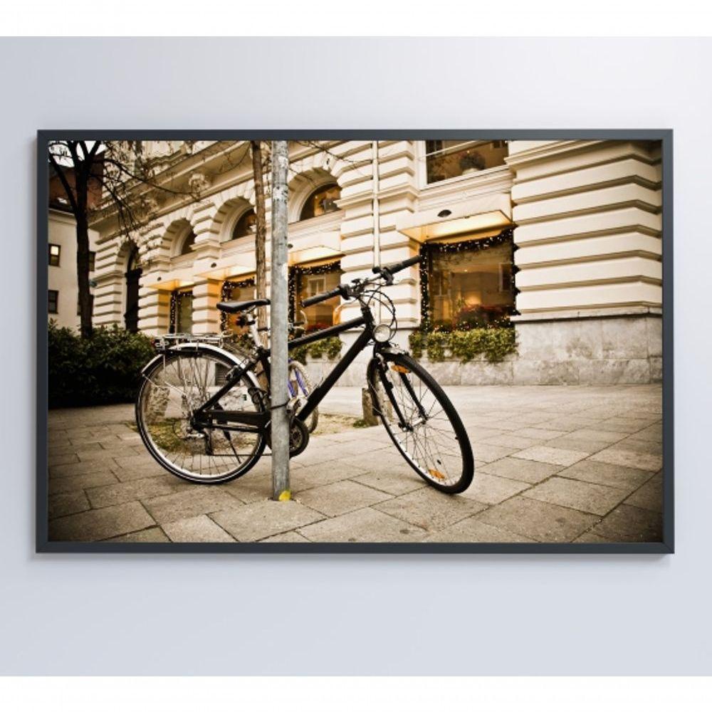 Quadro Bicicleta Clássica Na Rua 60x40 Cm Tecido Canvas - 3
