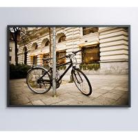 Quadro Bicicleta Clássica Na Rua 60x40 Cm Tecido Canvas - 3