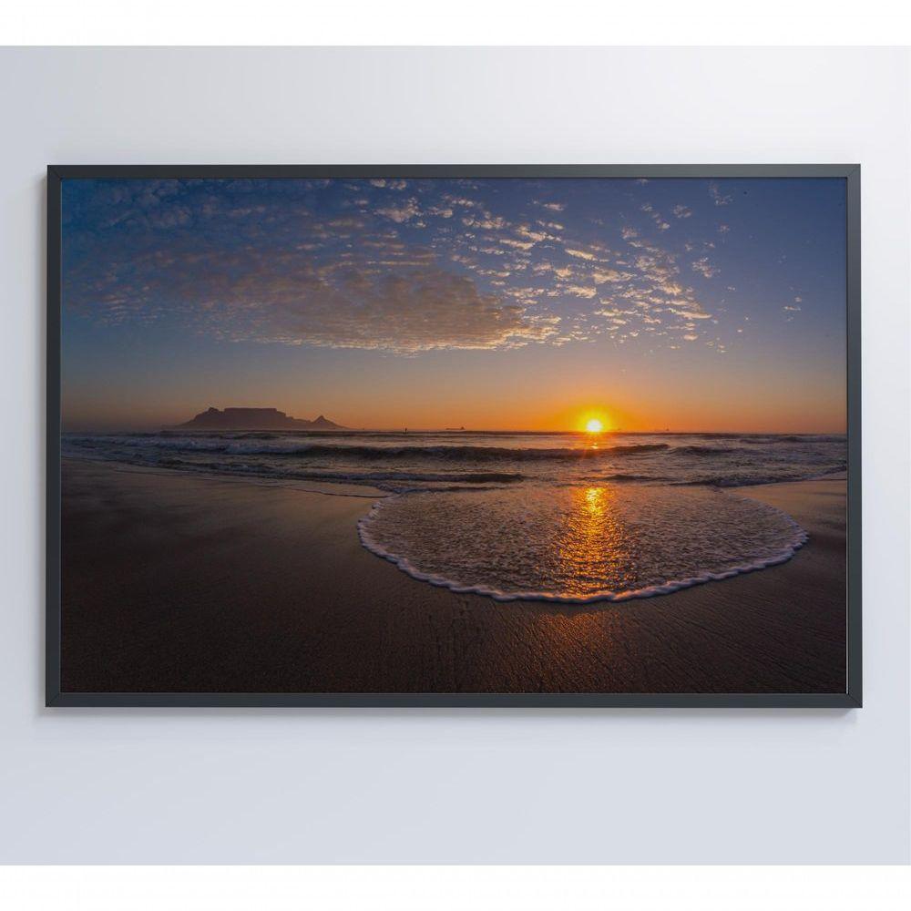 Quadro Por Do Sol No Mar 120x80 Cm Tecido Canvas - 3