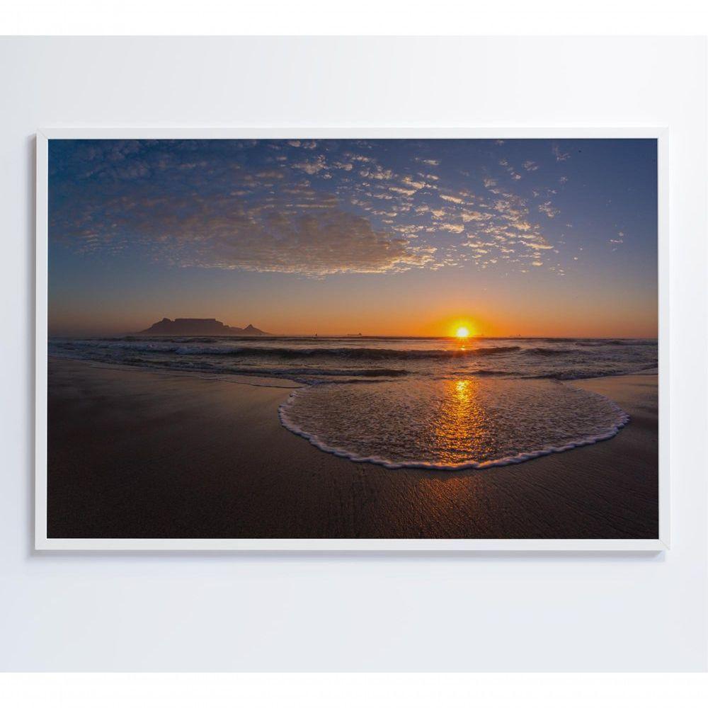 Quadro Por Do Sol No Mar 120x80 Cm Tecido Canvas - 4