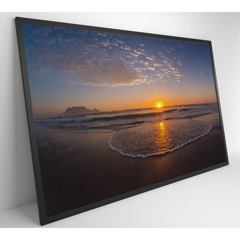 Quadro Por Do Sol No Mar 120x80 Cm Tecido Canvas - 7