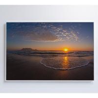 Quadro Por Do Sol No Mar 120x80 Cm Tecido Canvas - 2