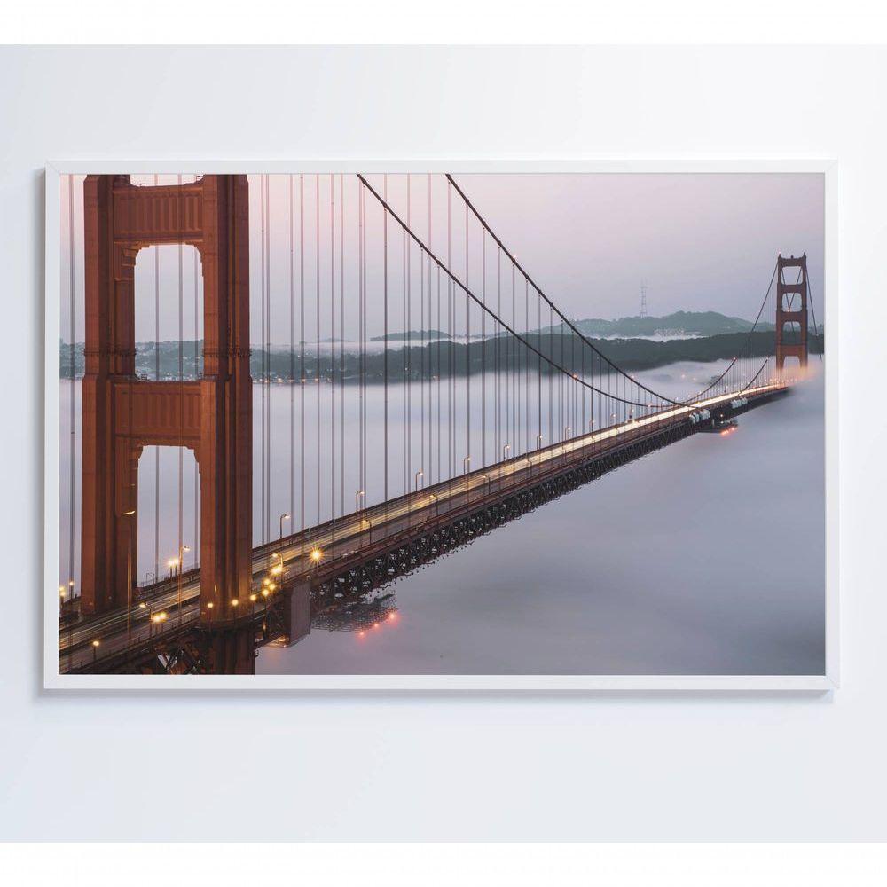 Quadro Ponte Golden Gate Neblina 120x80 Cm Tecido Canvas - 3