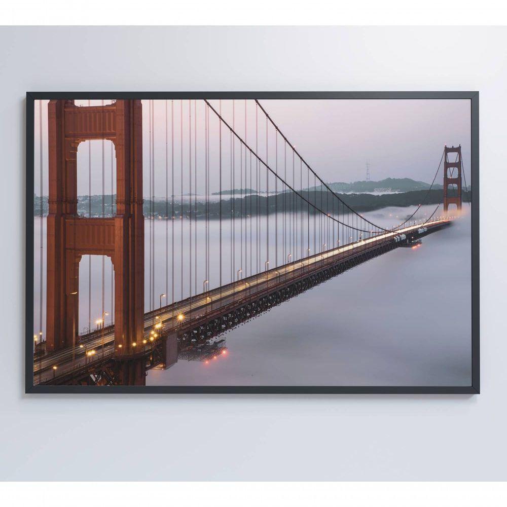 Quadro Ponte Golden Gate Neblina 120x80 Cm Tecido Canvas - 7