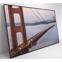 Quadro Ponte Golden Gate Neblina 120x80 Cm Tecido Canvas
