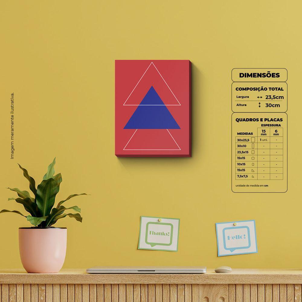 Triângulos - Quadro Ou Placa Decorativa Com 1 Peça 15mm - 4