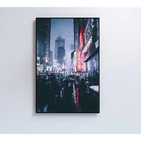 Quadro Times Square Neve 60x90 Cm Tecido Canvas - 1
