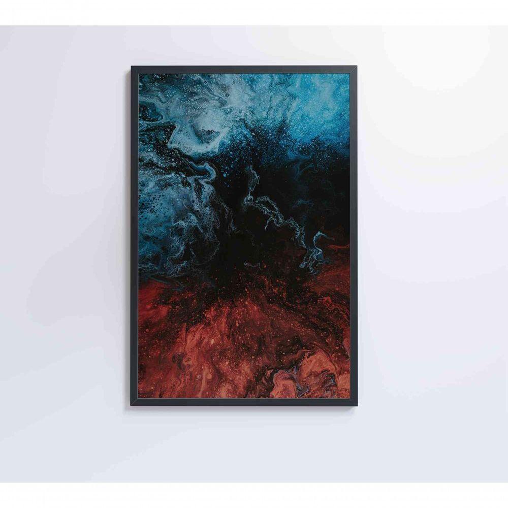 Quadro Abstrato água E Fogo 80x120 Cm Tecido Canvas - 2