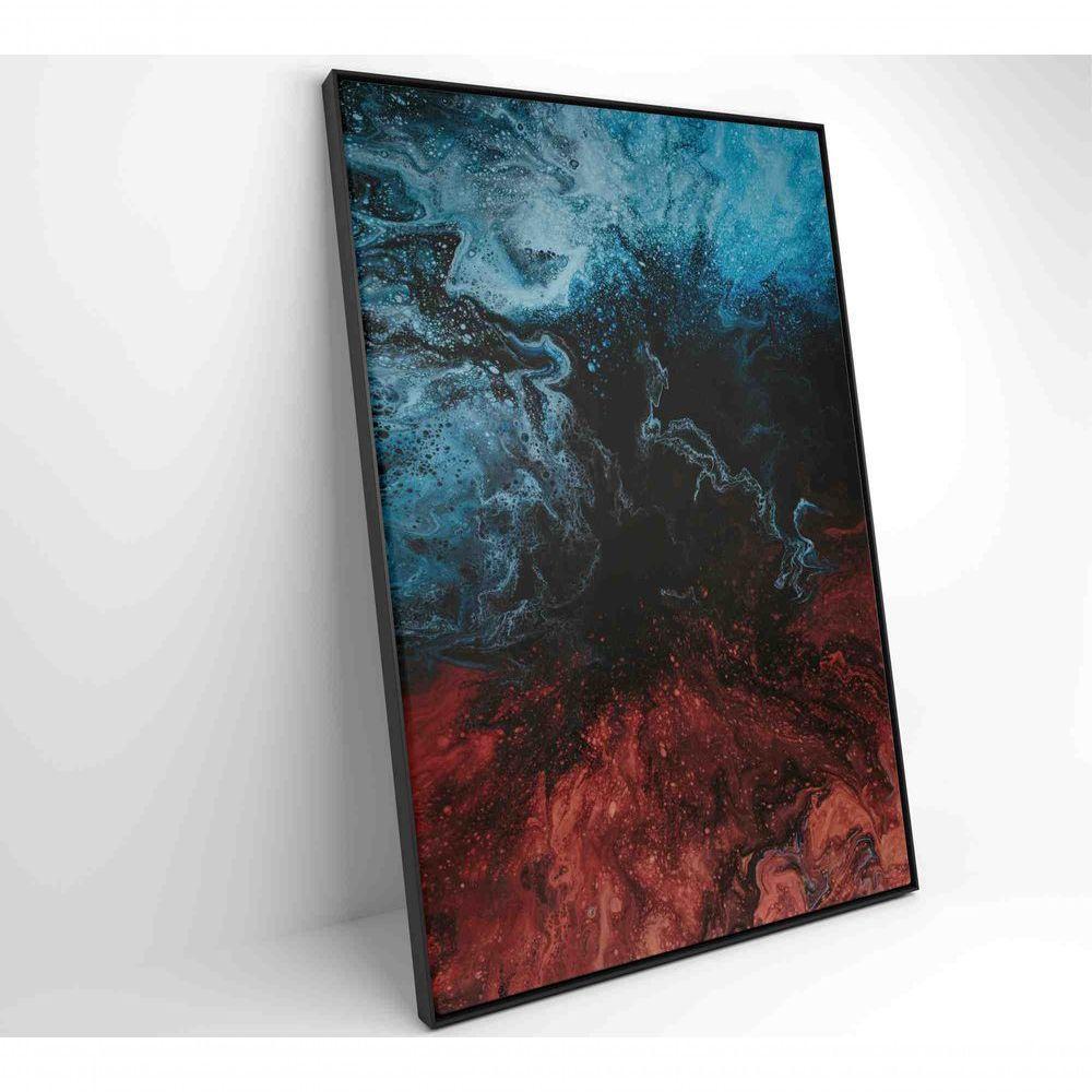 Quadro Abstrato água E Fogo 80x120 Cm Tecido Canvas - 5