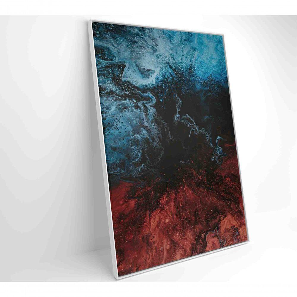Quadro Abstrato água E Fogo 80x120 Cm Tecido Canvas - 6