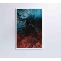 Quadro Abstrato água E Fogo 80x120 Cm Tecido Canvas - 3