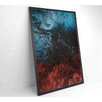 Quadro Abstrato água E Fogo 80x120 Cm Tecido Canvas - 7