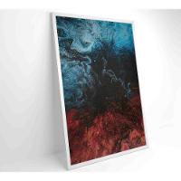 Quadro Abstrato água E Fogo 80x120 Cm Tecido Canvas - 8