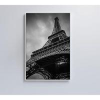 Quadro Torre Eiffel Preto E Branco 80x120 Cm Vidro Impresso - 8