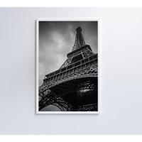 Quadro Torre Eiffel Preto E Branco 80x120 Cm Vidro Impresso - 12