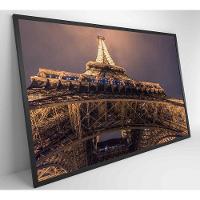Quadro Torre Eiffel Iluminada 120x80 Cm Vidro Impresso