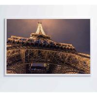 Quadro Torre Eiffel Iluminada 120x80 Cm Vidro Impresso - 14