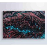 Quadro Abstrato Raízes 60x40 Cm Tecido Canvas - 1