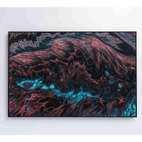 Quadro Abstrato Raízes 60x40 Cm Tecido Canvas - 3