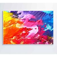 Quadro Formas Abstratas 60x40 Cm Tecido Canvas