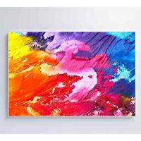 Quadro Formas Abstratas 60x40 Cm Tecido Canvas - 8