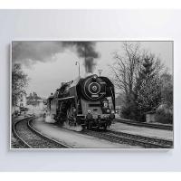 Quadro Trem Preto E Branco 2 90x60 Cm Tecido Canvas - 6