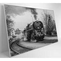 Quadro Trem Preto E Branco 2 90x60 Cm Tecido Canvas - 7