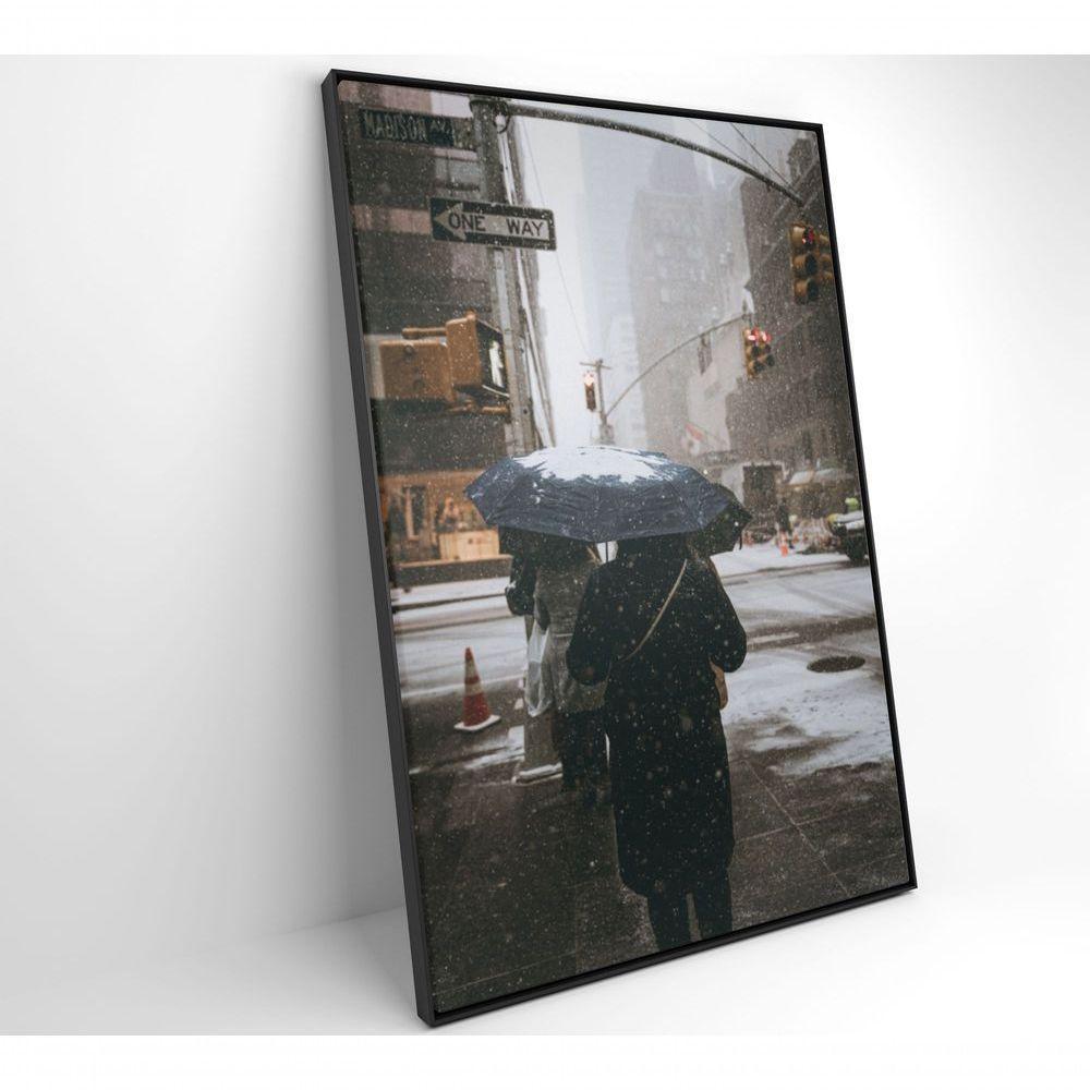 Quadro Neve Nova York 60x90 Cm Tecido Canvas - 6