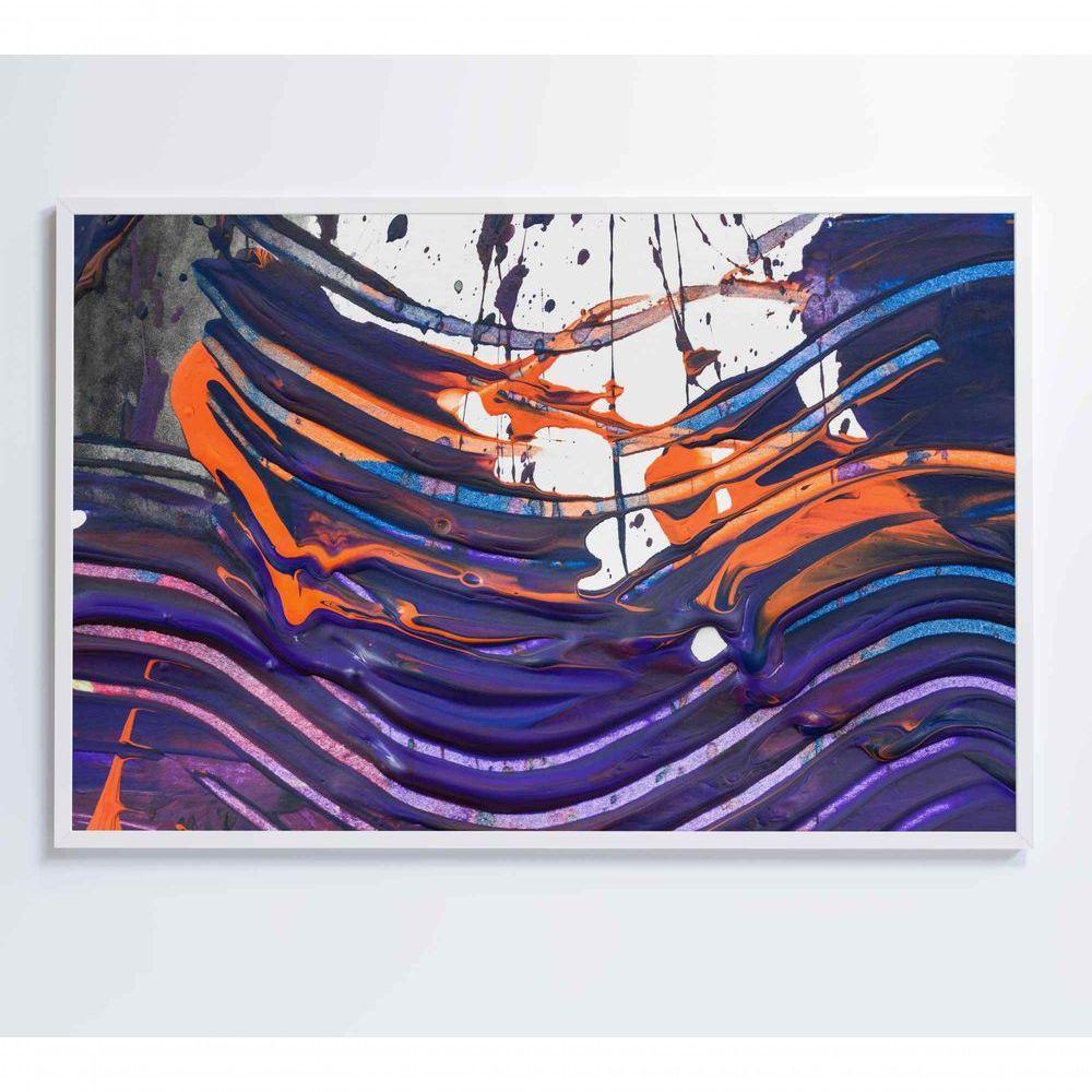 Quadro Pintura Roxo 120x80 Cm Tecido Canvas - 7