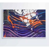 Quadro Pintura Roxo 120x80 Cm Tecido Canvas - 11