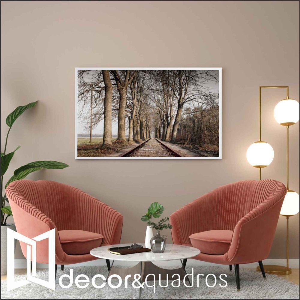 Quadro Trilhos 120x80 Cm Tecido Canvas - 1
