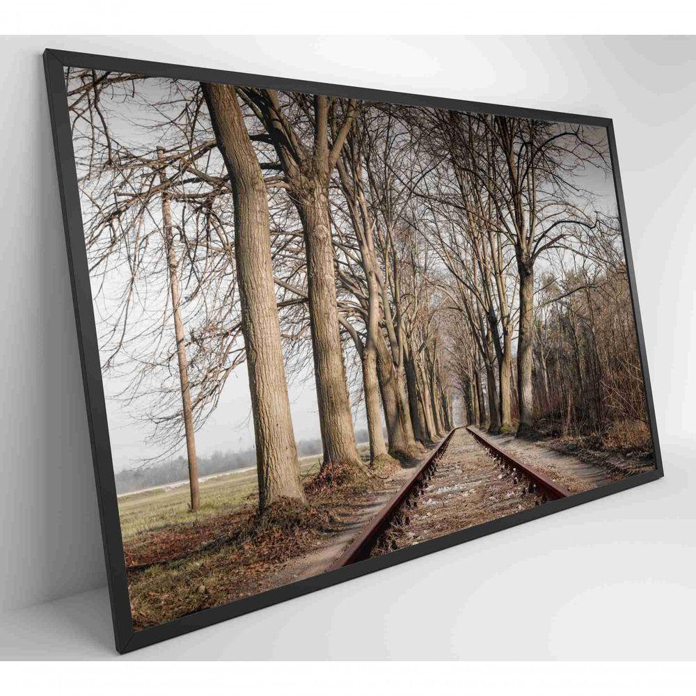 Quadro Trilhos 120x80 Cm Tecido Canvas - 6