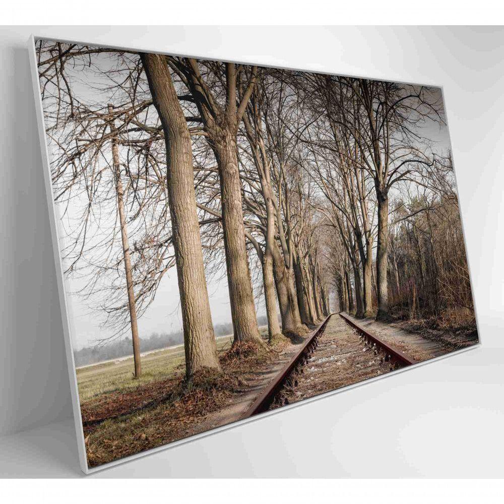 Quadro Trilhos 120x80 Cm Tecido Canvas - 7