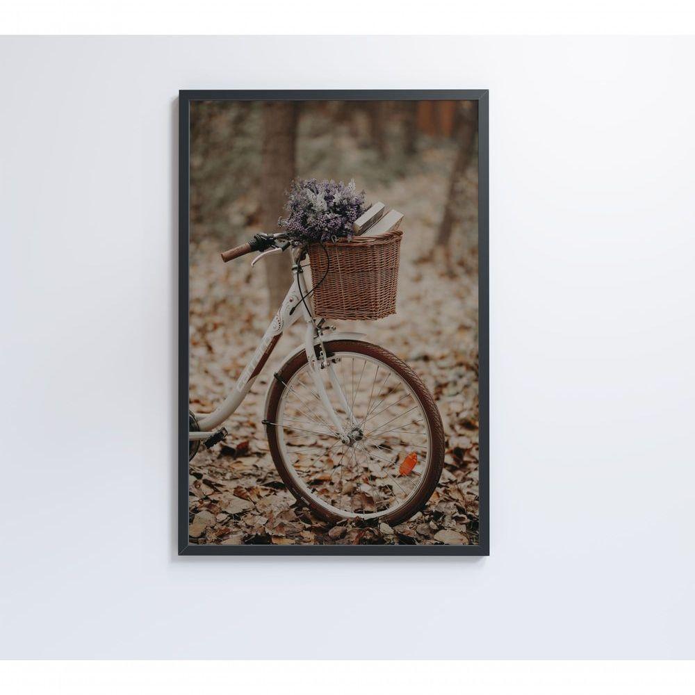 Quadro Bicicleta Branca 90x60 Cm Tecido Canvas - 2