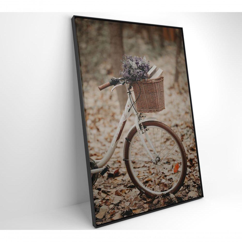 Quadro Bicicleta Branca 90x60 Cm Tecido Canvas - 3