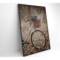 Quadro Bicicleta Branca 90x60 Cm Tecido Canvas - 3