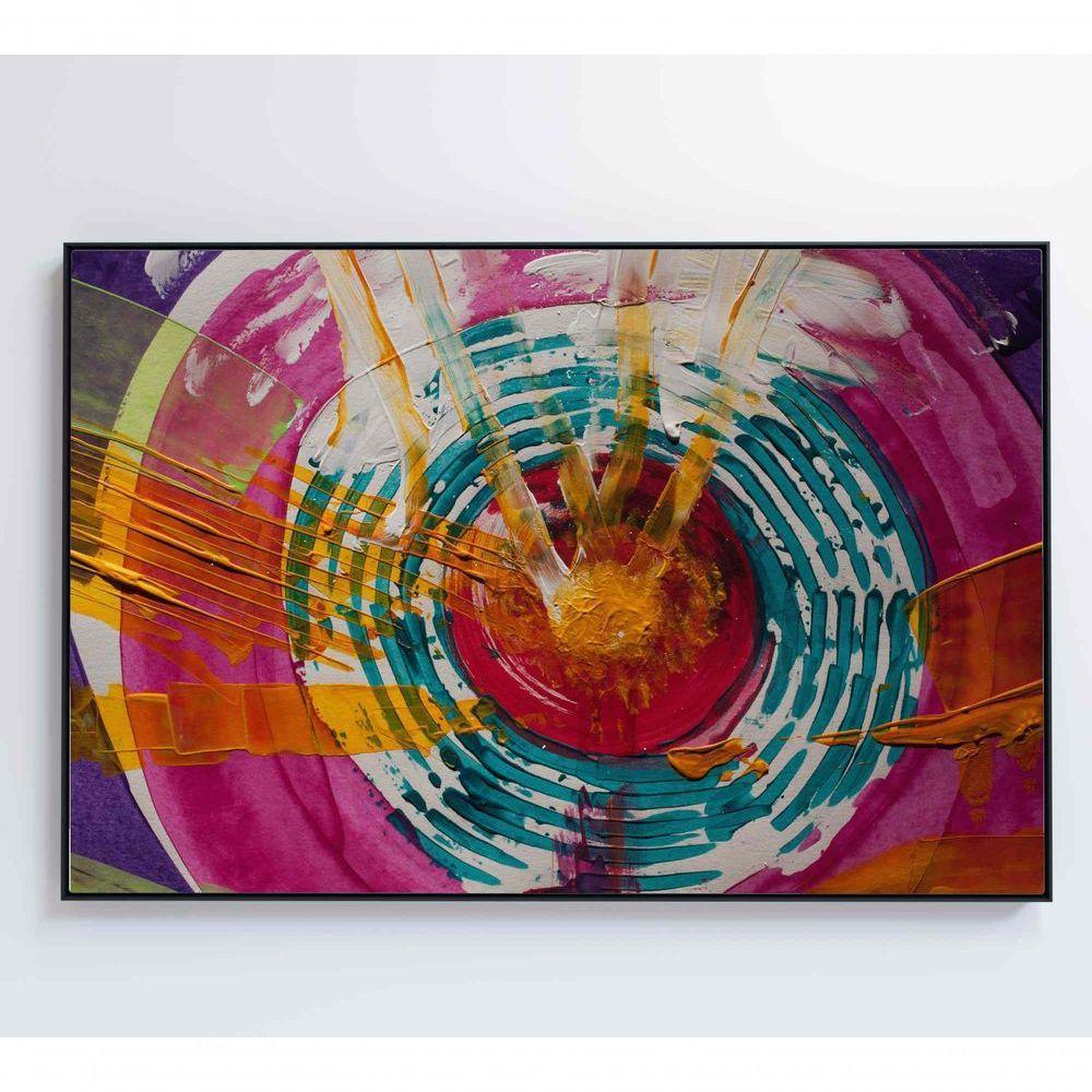 Quadro Pintura Círculos 120x80 Cm Tecido Canvas - 3