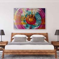 Quadro Pintura Círculos 120x80 Cm Tecido Canvas - 1